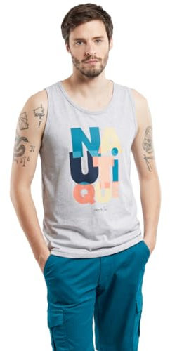 Armor Lux Tanktop mit Siebdruck, Nautisch/Schiefer, M