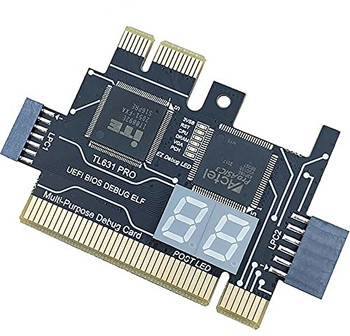 Ghulumn TL631 PRO Multifunción de Escritorio Laptop -Depuración Post-Card PCI PCI-E Mini PCI-E Tester para Analizador de Diagnóstico Placa Madre,A
