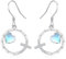 Mondstein Ohrringe 925 Sterling Silber - Herz Anhänger Tropfen Ohrringe - Mondstein Schmuck Geschenke für Frauen