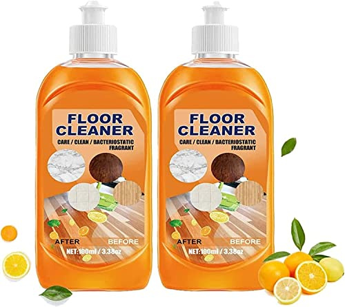 Powerful Decontaminating Floor Cleaner, Natural Wooden Floor Cleaner, Brightening Tile Cleaner, Strong Decontamination For Floors Tiles, 100ml (2pcs)
