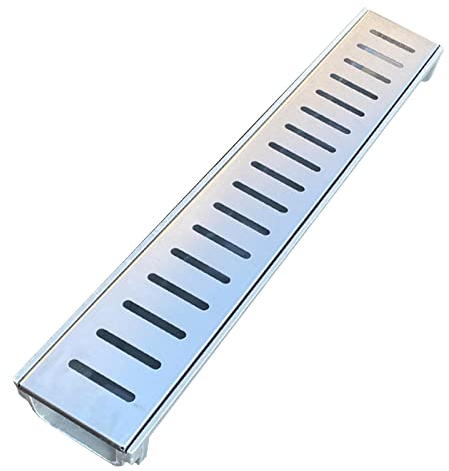 Entwässerungsrinnen und -Gitter, Flache Sturmabflussabdeckungs-/Bodengrabensysteme mit Edelstahlgittern und U-förmigem Harzkanal