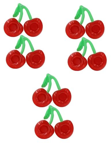 ifundom 6Er-Pack Aufblasbare Getränkehalter in Kirschform Schwimmender Pool Getränkehalter Aus PVC Stabile Untersetzer Für Poolparty Und Outdoor Sommer