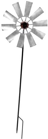 Milisten Large Rotatable Windmill Decor Outdoor Pinwheel for Garden Durable Metal Craft Ornament for Lawn and Courtyard for Photo Props and Decorative Scenes