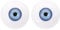 PATIKIL 30mm Safety Eyes,1 Pair Realistic Acrylic Eyes Plastic Half Eyeballs for Masks Halloween Props Art Craft, Light Blue