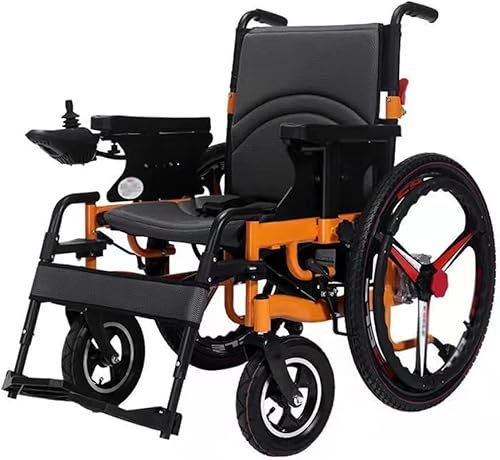 Lightweight Dual Function Foldable Power Wheelchair (Li-Ion Battery 24V 20Ah), Drive with Electric Power Or Use As Manual Wheelchair