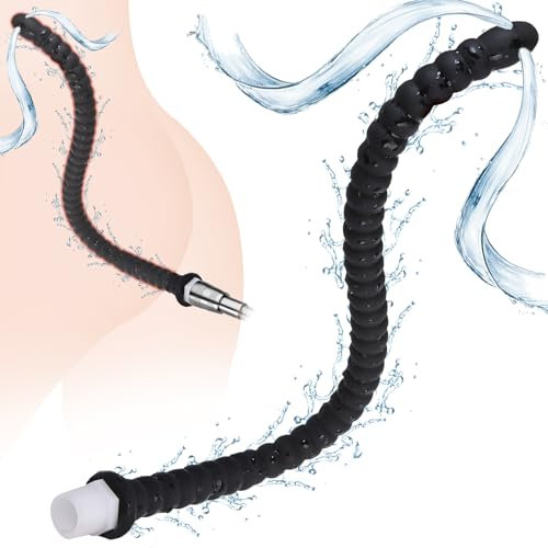BDSMYEE Analdusche für Analverkehr,Po Dusche mit Analkugeln,Einlauf Klistiere zur Darmreinigung Intimdusche Irrigator Darmspülung erotisches Sexspielzeug für Paare Frauen Männer (M-40CM)