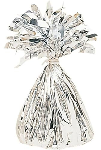 Gewicht für Heliumballon/Folienballon mit Folienfransen, Gewicht: ca. 170 g, Farbe: Silber