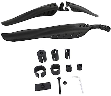 TOGEVAL 1 Paar Fahrrad Spritzschutz Rennrad Schlammschild Verstellbares Rennrad Fahrradreifen Hinterer Schutz Fahrradwächter Dirtbikes Schmutz Fahrrad Schutzblech Kotflügel Black Pp