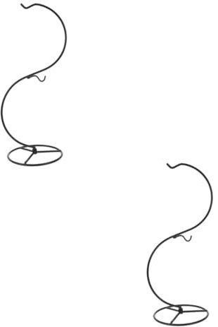 ABOOFAN 2 Piezas Soporte de home decor decoração casa soporte para colgar plantas estante colgante de exhibición globe zapatillas estante para colgar micro paisajismo planchar Black