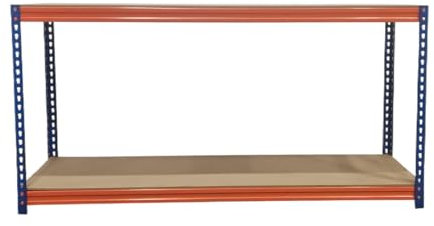 TRADE PRICE DEALS Heavy Duty Workbench Industrial Garage Workshop Shed Work Packing Storage Bench - 150cm (w) x 90cm (h) x 60cm (d) - 300kg per Level - (EWB2HDN-AMZ)