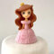 Princess Cake Topper - Edible Fondant 3D Decoration - Great for Girl Birthday, Pink Party - Easy to Use