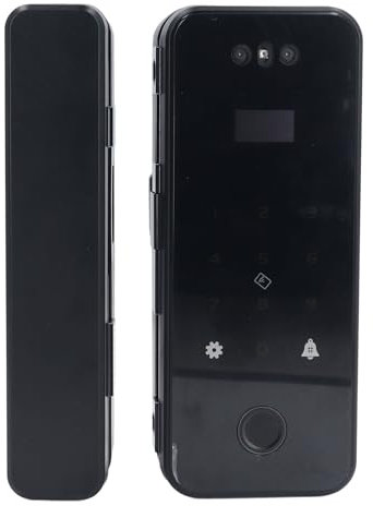 Fingerprint Face Recognition Door Lock, Smart Lock for Glass Door, Remote Camera Control, Keyless Entry Door Locks With App, Residential Security System for Tuya