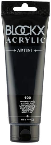 Blockx 60100BXC Acrylique Fine Opaque et Satinée - Noir de fumée PBI 7 - 120ml