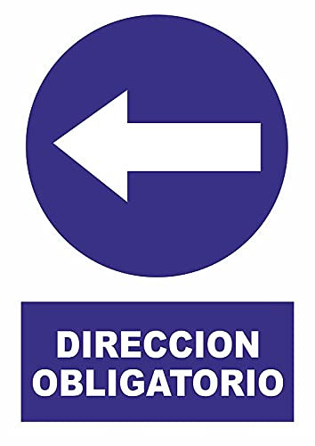 FERRETELIX® Cartello PVC 40x30 cm – “Direzione Obbligatoria a Sinistra” – Segnaletica di Sicurezza Stradale – Spessore 1 mm
