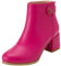 XINXINIO Eleganti stivaletti Chelsea da donna con cerniera posteriore Chunky Mid Heel Round Toe Design versatile, perfetti per l'uso quotidiano e per abiti alla moda, PU fucsia, 37 EU