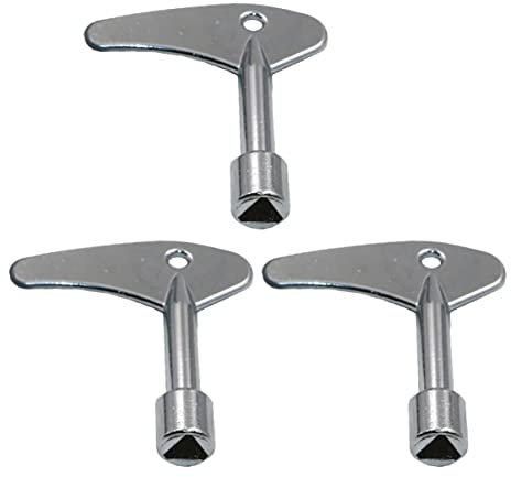 Hemobllo 3stücke Dreikantschlüssel Aus Metall Robust Und Langlebig Für Wasserzähler Demontage Oder Aufzugsschlüssel Leicht Und Kompakt Angenehm Zu Handhaben