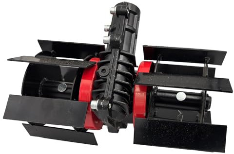 Vivita Ruota di allentamento del terreno per decespugliatore – Kit di conversione per rimozione delle erbacce e lavorazione del terreno, robusto strumento in acciaio al manganese per giardino e