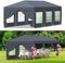 Pavillon 3x9m,27 ㎡ Gartenpavillon mit Seitenteilen und Fenstern,Partyzelt,UV Schutz 50+,Stabil,Windschutz,Wasserdicht,Gartenzelt für Markt,Festival,Camping,Hochzeiten,Anthrazit