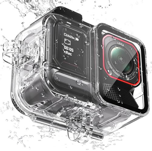 Honbobo Waterproof Case for Insta360 Ace Pro 2, 45M Dive Case Non-unload Microphone Cover, Underwater Housing Case Horizontal-Vertical Protective Case Accessories for Insta360 Ace Pro 2