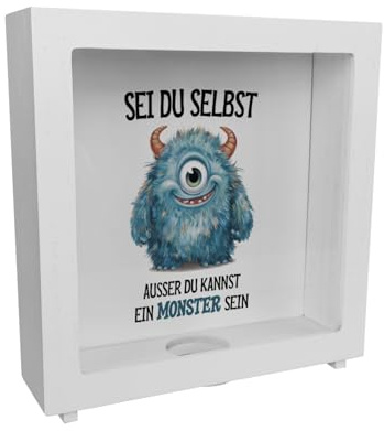 Sei du selbst außer du Kannst EIN Monster Sein Rahmen Spardose aus Holz Lustiges Sparschwein für Monsterfans