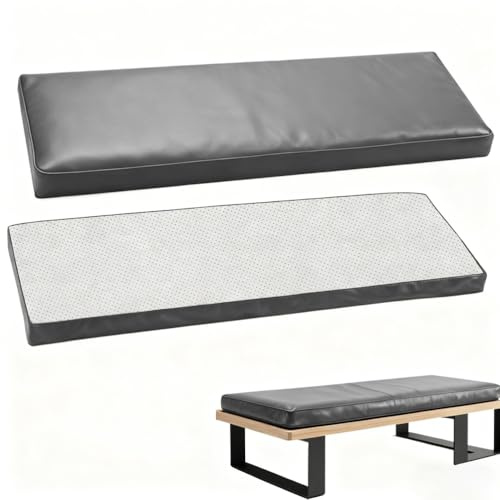 WLXFF Sitzauflage Bank Leder, wasserdichte Sitzkissen, Hochdichte Bankauflage Mit Rutschfester Unterseite, Outdoor-Kissen FüR SchaukelmöBel Im Garten,No2,160X45X5CM