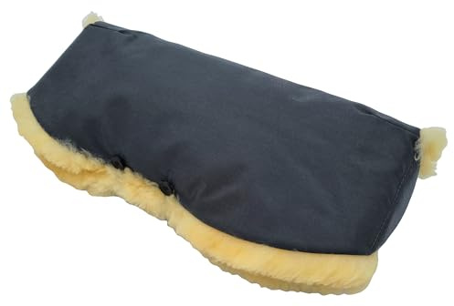 FÖRSTER-FELLNEST Schöner, handgefertigter ECHT LAMMFELL Handwärmer | Handmuff, Muff für Kinderwagen Griff, Buggy etc. | wetterabweisend | Deutsche Produktion !
