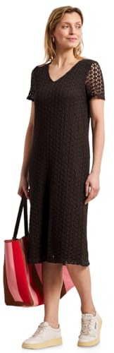 Street One Midi-Kleid aus Spitze in Unifarbe Espresso Brown 46
