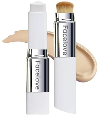 Facelove Colour Changing Foundation Stick, 2-in-1-Foundation-Stick mit Farbwechsel, Multifunktionaler Foundation-Stick mit zwei, Korean Foundation Makeup, Gesichtsgrundierung (Naturfarbe)