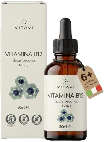 Vitavi Vitamine B12 en Gouttes 500 µg - 50 ml, Végane, Sublinguale