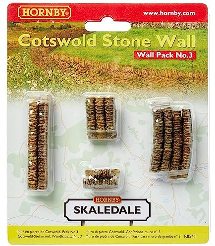 Hornby R8541 OO Gauge Cotswold Stone Pack No. 3, Model Railway Accessory | Model Railway Accessories, Miniature Diorama Scenery for Hornby Train Sets, Lifelike Building Models, Scale 1:76