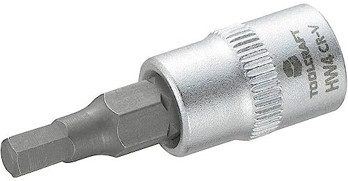 TOOLCRAFT 816069 Innen-Sechskant Steckschluessel-Bit-Einsatz 4mm 1/4 (6.3 mm), 3 Stück