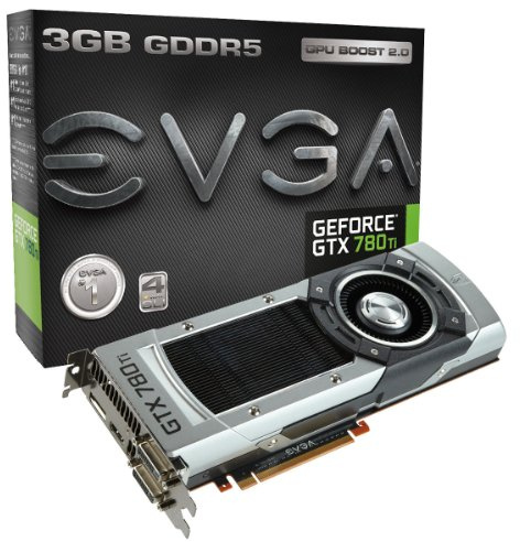 EVGA GeForce GTX 780 Ti, 3 GB, 3072 MB, GDDR5 384bit, Dual-Link DVI-I, DVI-D, HDMI, DP, SLI Ready Grafikkarte (03G-P4-2881-KR) 03G-P4-2881-KR