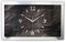 Kreative Feder 3D Designer Wanduhr Schiefer-Optik schwarz - flüsterleise Funkuhr Größe 50x30 cm in modernem Design