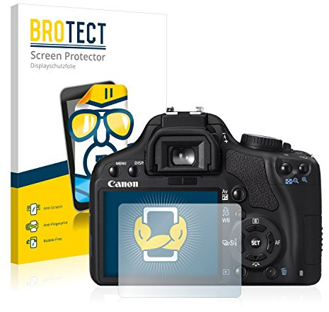 BROTECT (2 Stück Schutzfolie für Canon EOS 450D Displayschutz Folie Made in Germany, Ultra-Klar