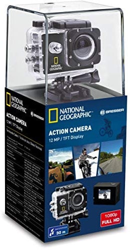 National Geographic Action CAM - Cámara de acción Full HD (30 m, Videos de 1920x1080, Fotos de 12 MP) Color Negro
