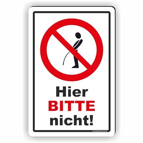 WILDPINKELN verboten/Hier bitte nicht - SCHILD/D-042 (20x30cm Schild)