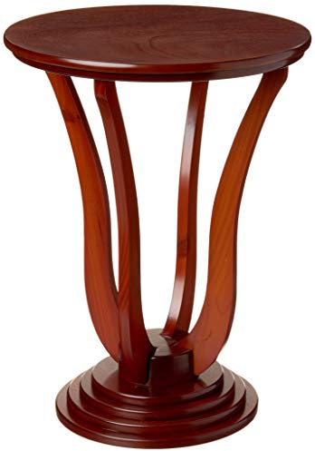 Frenchi Furniture Frenchi Home Furnishing Runder Beistelltisch, Holz, Dark Cherry, Einheitsgröße