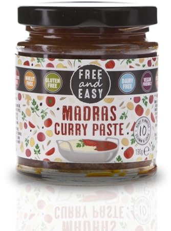Free and Easy Madras Curry Paste 198 g (Pack of 6)