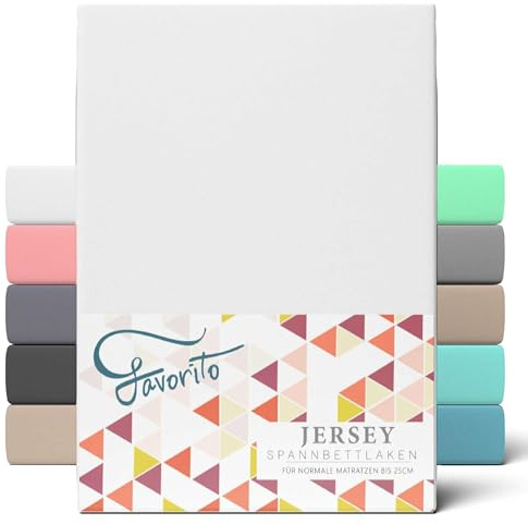 Favorito Jersey Spannbettlaken – Oeko-TEX Zertifiziert, 100% Baumwolle