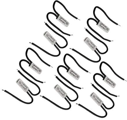 Aexit 10 Pcs 135C N.C Interruttore di temperatura bimetallico termico Protector 250V 5A ID: 431596