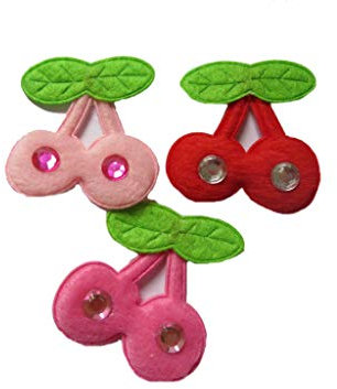 YYCRAFT Pailletten-Erdbeer-Applikationen zum Nähen DIY-Verzierungen Basteln Furry Cherry