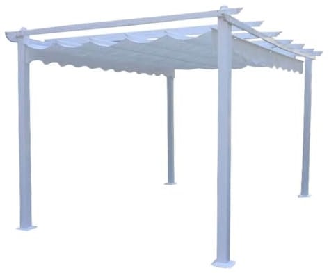 Milo srl Gazebo Gazebi da Giardino 3X4 per Esterno Astoria Grigio Tettoia Pergolato Moderno