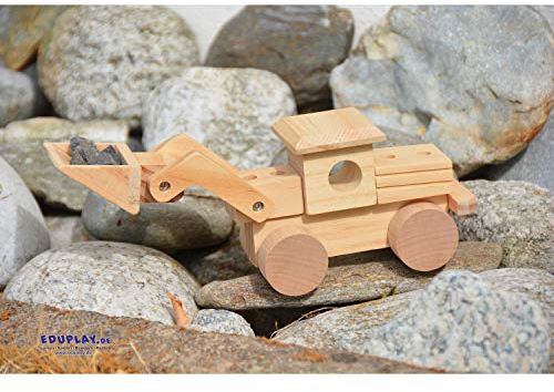 EDUPLAY 210272 Bausatz Radlader, 23 x 22 x 8,5 cm, Holz, Natur