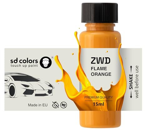 SD COLORES FLAME NARANJA ZWD - Pintura de retoque (15 ML), color naranja