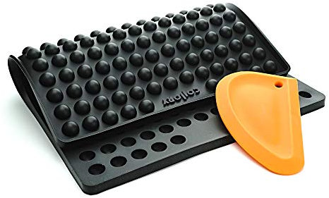 Collory Medium Halbkugel (1,5cm) Silikon Backmatte und Teigschaber Set, DIY Hundekekse, Pralinen und Bonbon, Alternative zu Backpapier, Antihaftend, Lebensmittelecht & BPA-frei