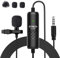 SYNCO Lavalier - Micrófono con Clip omnidireccional con protección contra el Viento, 3,5 mm TRS/TRRS, 6 Metros para Smartphone, iPhone, Android, Huawei, Samsung, PC, portátil, cámara DSLR Lav-S6E