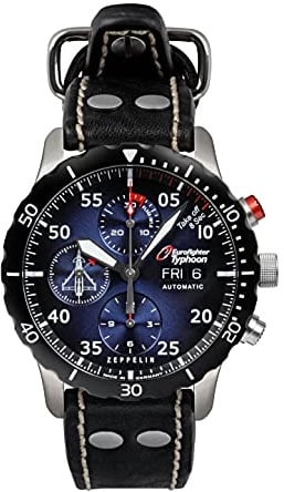 Zeppelin Herrenuhr Serie Eurofighter Automatik Chronograph ETA Valjoux 7750 Saphirglas Datum 7218-3
