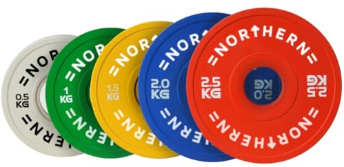 NORTHERN Olympic Rubberised Fractional Weight Change Plates Micro Weights Incremental Weights Weight Plate Disc Cross Fitness Deadlifts Strength Training 0.25kg, 0.5kg, 1.0kg, 1.5kg, 2.0kg, 2.5kg