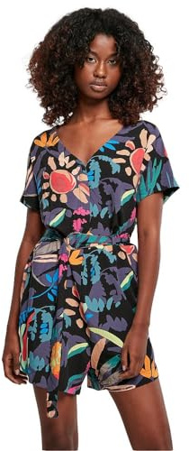 Urban Classics Damen Ladies Short Viscose Belt Jumpsuit