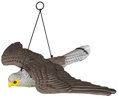 Taubenschreck Vogelscheuche Taubenabwehr Dekofigur Vogelabwehr Vogel Falke Garten Figur Raubvogel fliegender Falke (2 Stück)